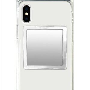 IDecoz Clear Lucite Square Phone Mirror